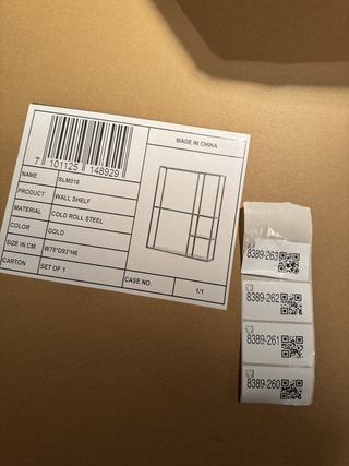 Wandrek, goudkleurig